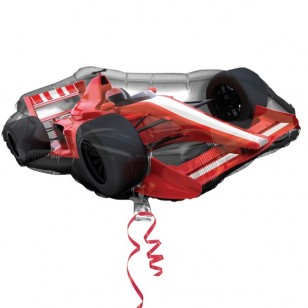 Formula One Style Red Racing Car Supershape Balloon